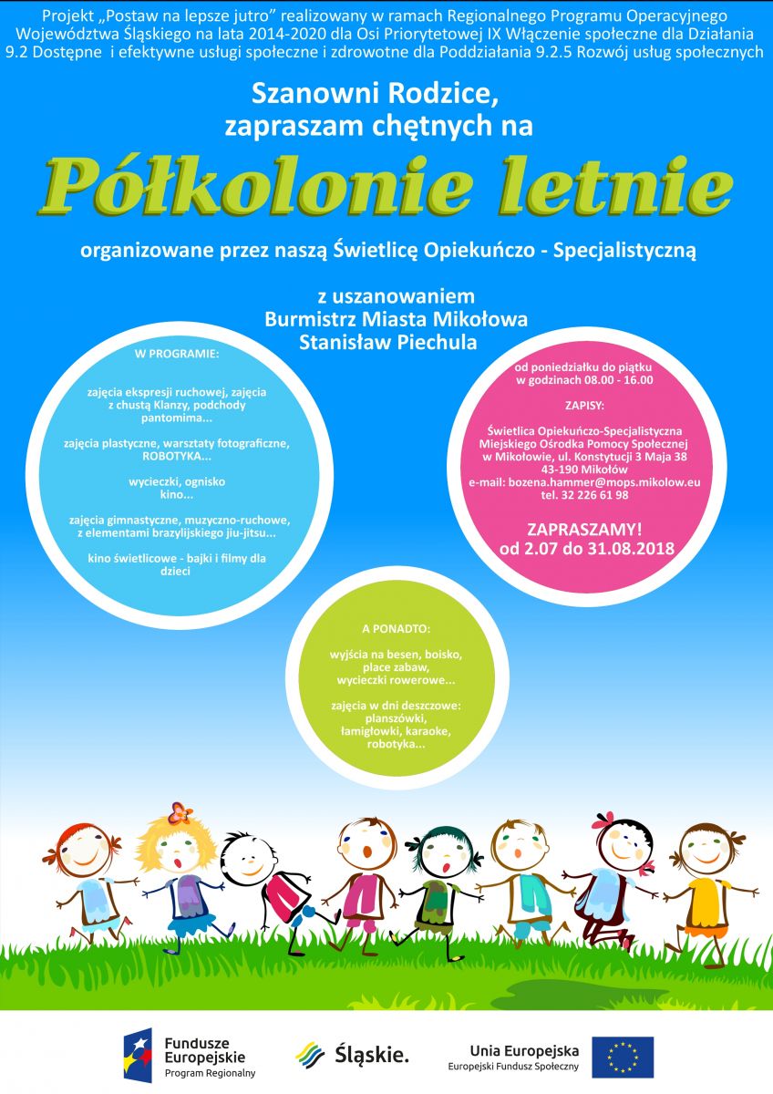 plakat półkolonie