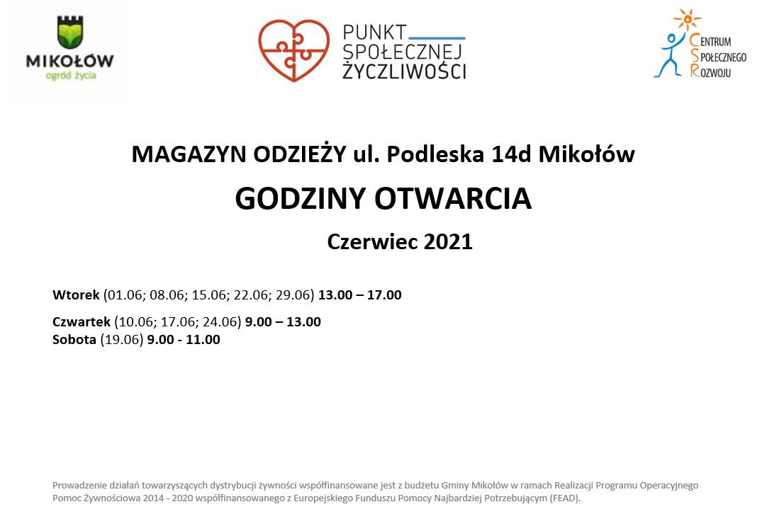 terminy wtydawania odzieży czerwiec 2021